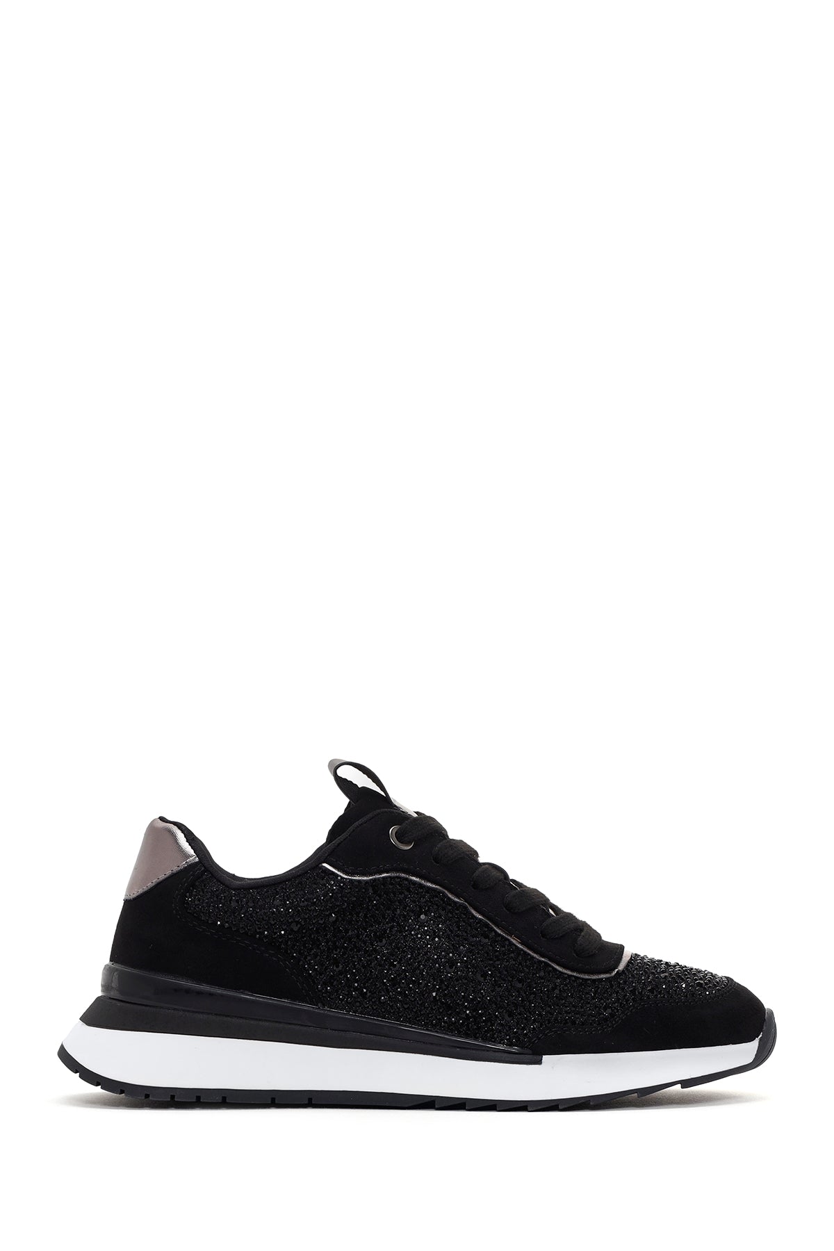 Women's Black Thick Soled Stone Sneaker 23WFD431314 | Derimod