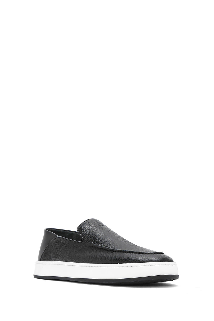 Men's Black Leather Casual Loafer