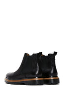 Men's Black Leather Casual Chelsea Boots | Derimod