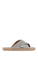 
Men's Grey Suede Leather Espadrille Slippers
 | Derimod