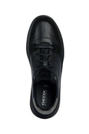 Geox Erkek Siyah Deiven Bağcıklı Deri Sneaker | Derimod