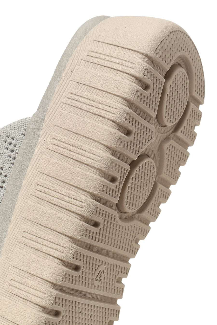 Woman Grey Thick-Soled Fabric Comfort Slippers