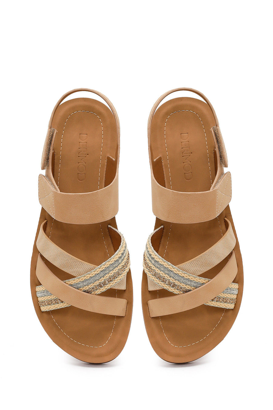 Women's Tan Strappy Sandals