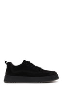 Erkek Siyah Bağcıklı Kalın Tabanlı Nubuk Deri Sneaker | Derimod