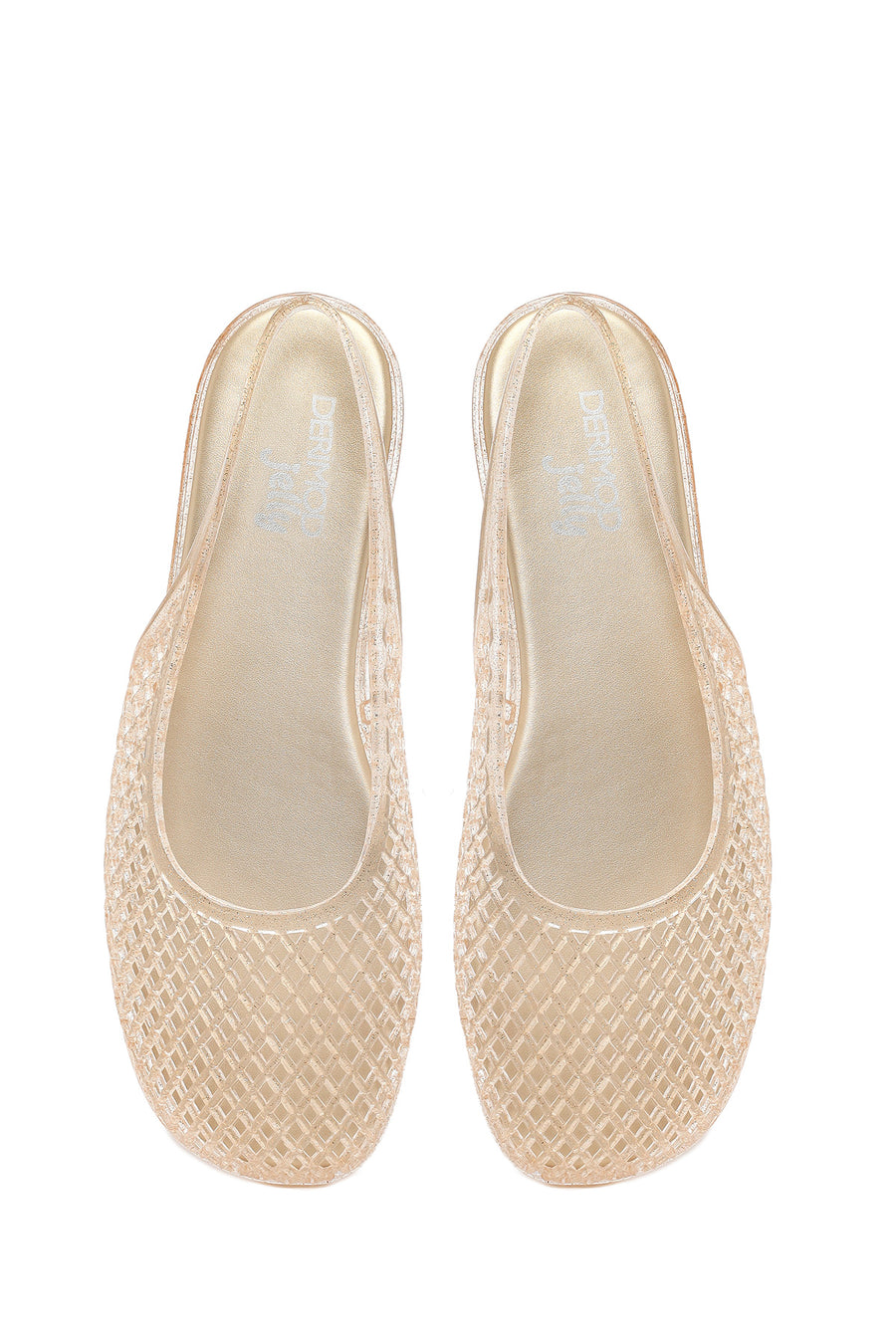 Women's Gold Jelly Sandals