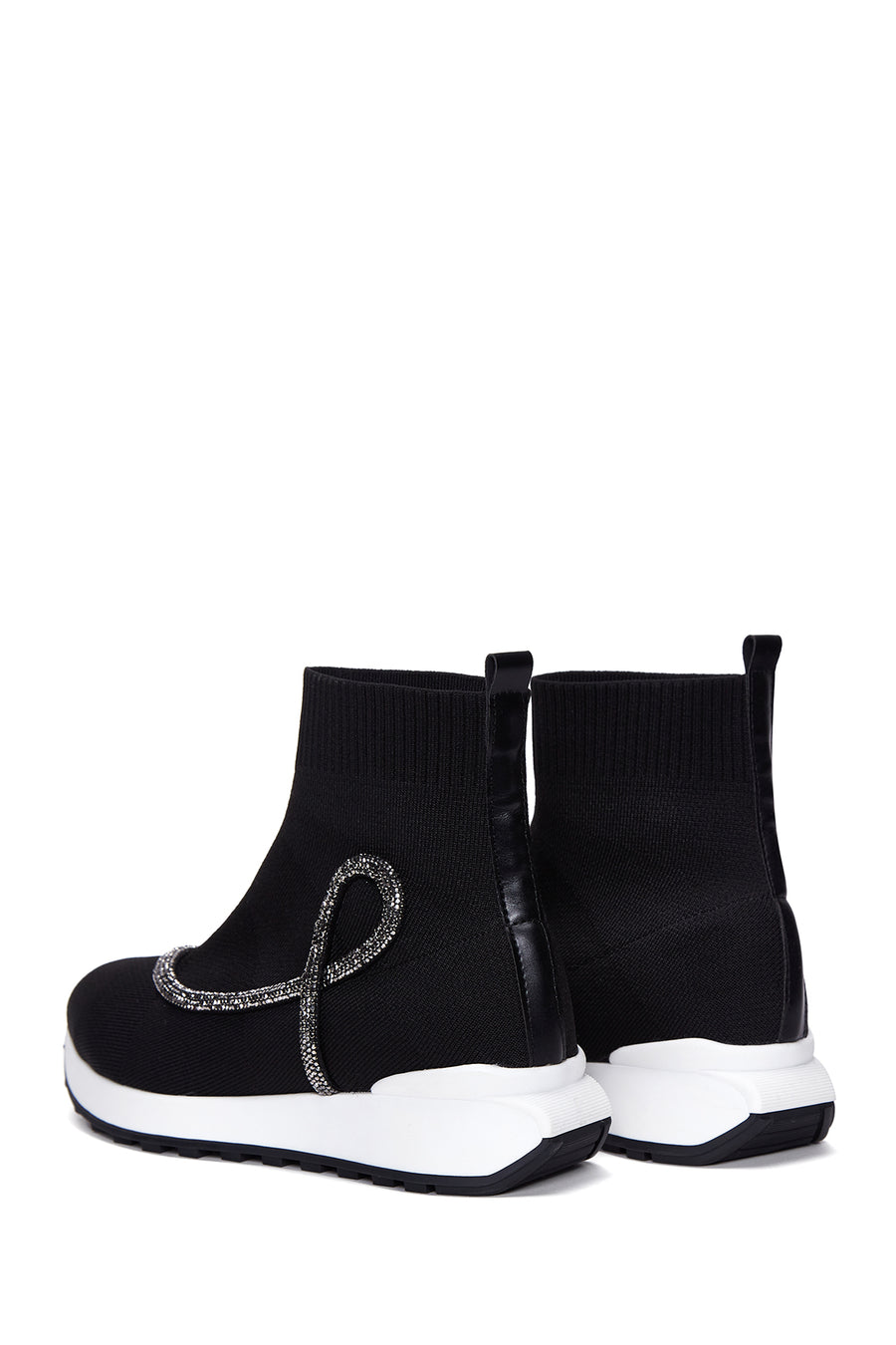Kadın Siyah Taşlı Bilekli Sneaker
