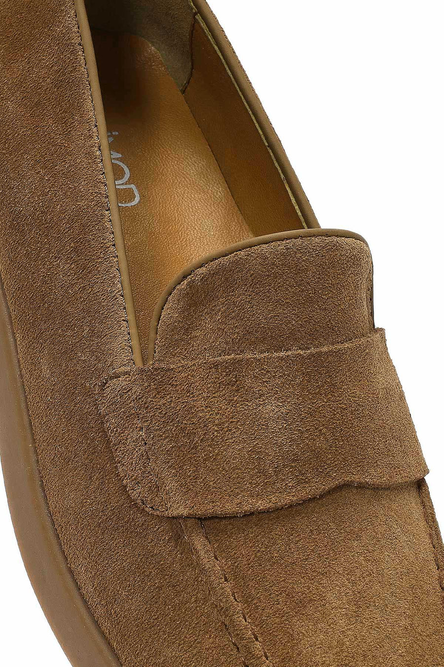 Women's Tan Suede Leather Loafer