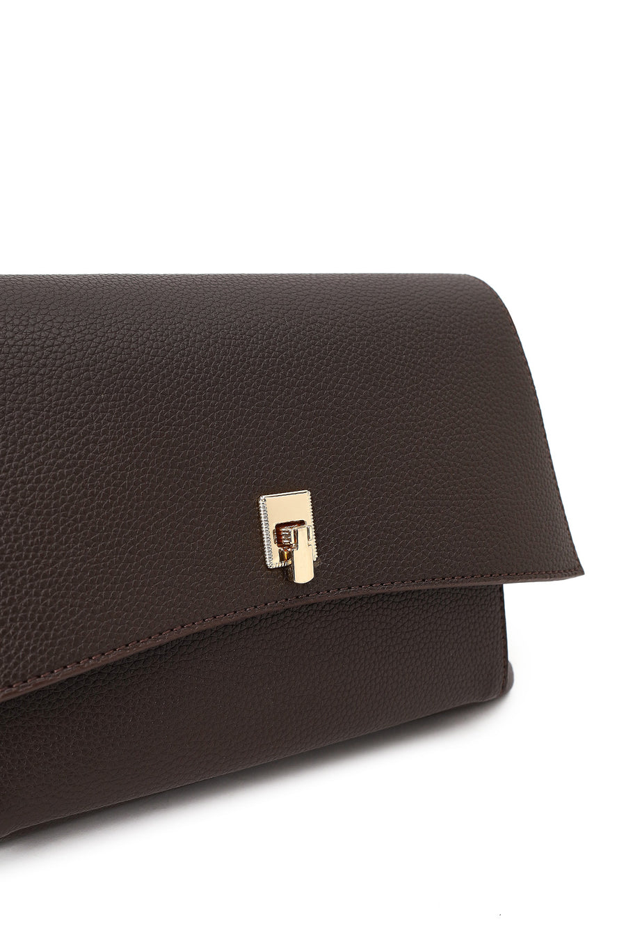 Woman Brown Classic Crossbody Bag with Long Strap