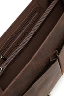 Men's Brown Leather Briefcase | Derimod