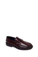 Erkek Bordo Deri Klasik Loafer | Derimod