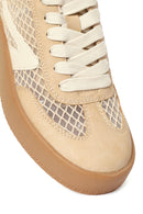 Women's Mink Lace-Up Fabric Sneaker | Derimod
