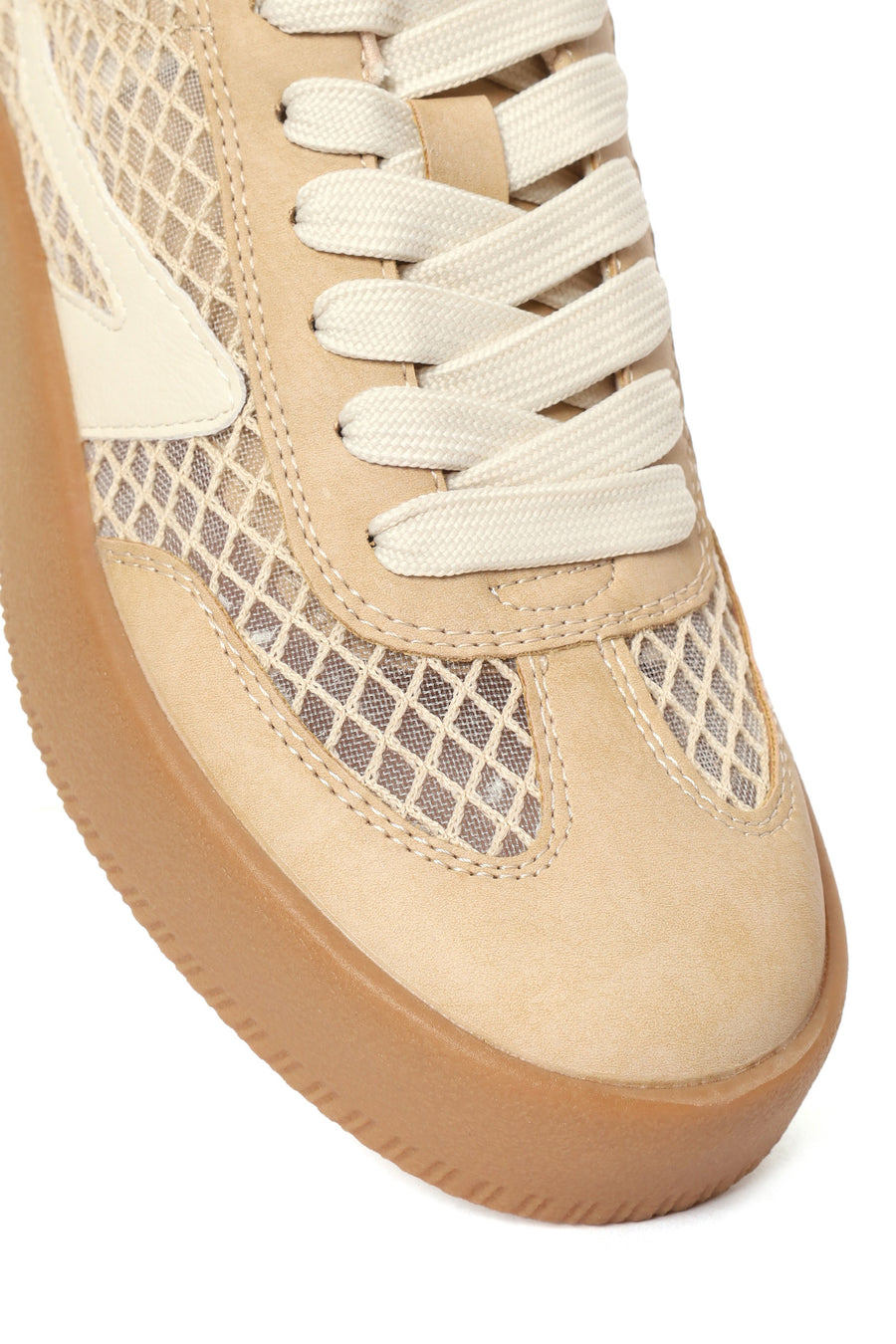 Kadın Vizon Bağcıklı Kumaş Sneaker