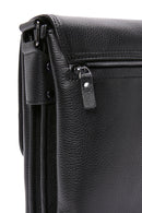 Men's Black Leather Messenger Bag | Derimod