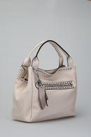 Beige Women's Shoulder Bag with Staple Detail | Derimod