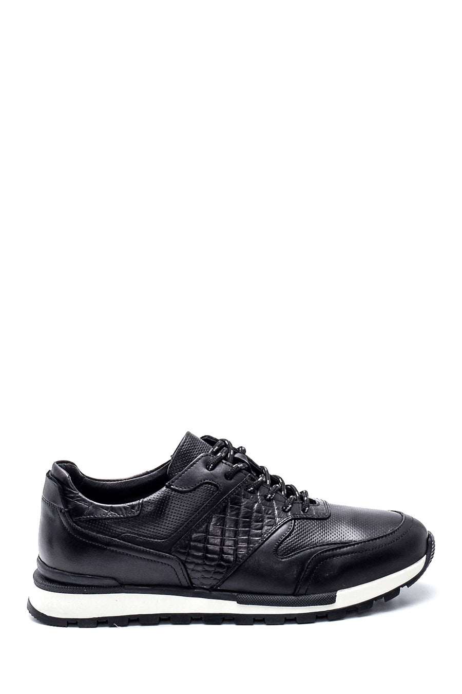 Erkek Deri Kroko Detaylı Sneaker 21WFD610814 | Derimod