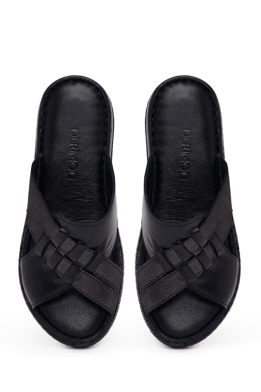 Woman Black Wedge Comfort Slipper
