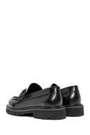 Men's Black Tasseled Leather Casual Loafer | Derimod