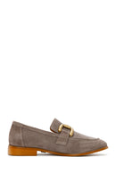 Women's Mink Suede Leather Masculine Loafer | Derimod