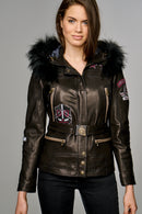 Layla Women's Leather Jacket | Derimod