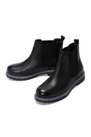 Women's Black Leather Chelsea Boots | Derimod