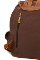 Woman Brown Fabric Backpack | Derimod