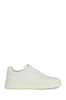 Geox Men's White Arvier Lace-Up Leather Sneaker | Derimod