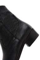 Women's Black Leather Cowboy Boots | Derimod