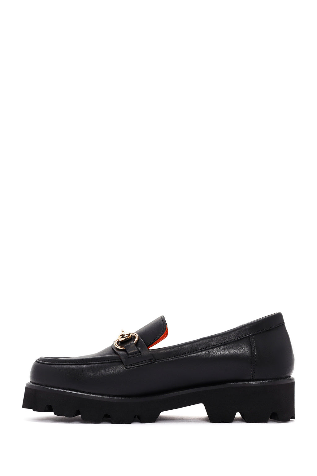 Derimod Flex Kadın Siyah Deri Maskülen Loafer