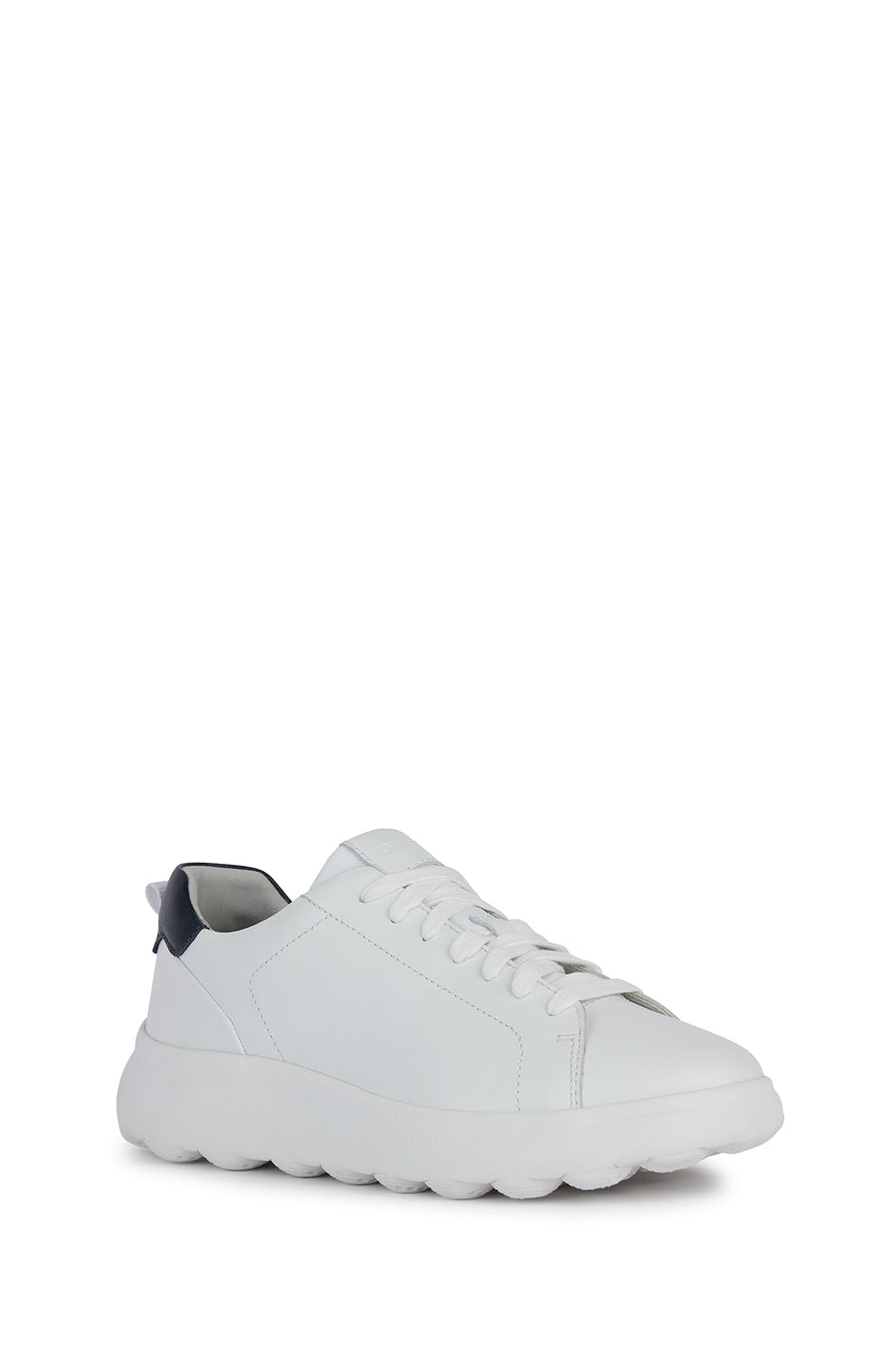 Geox Erkek Beyaz Spherica Ec4.1 Bağcıklı Deri Spor Sneaker