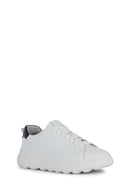 Geox Men's White Spherica Ec4.1 Lace-Up Leather Sports Sneaker | Derimod