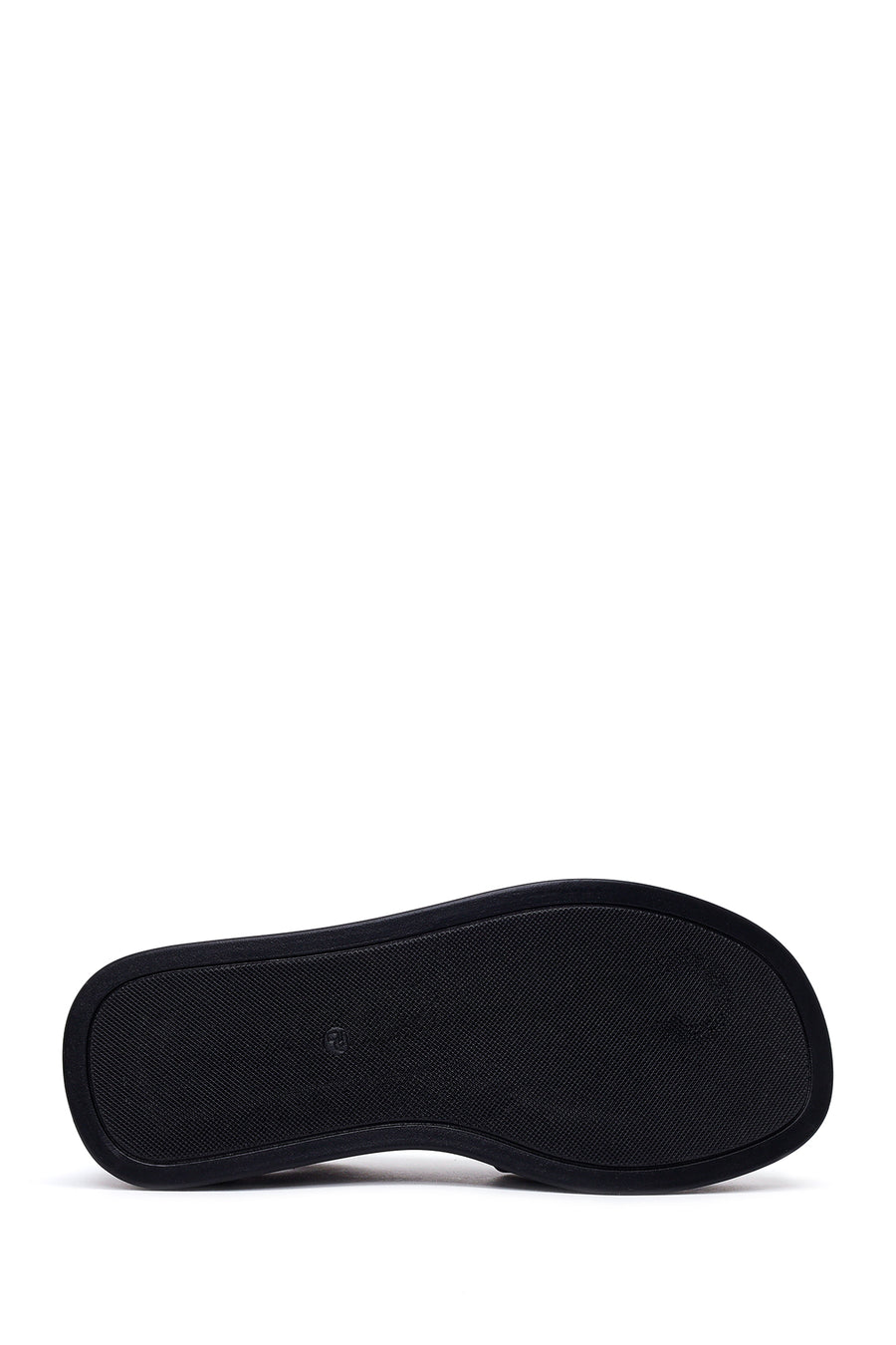 Woman Black Wedge Heel Leather Comfort Sandals