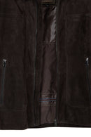 Pedri Male Brown Suede Leather Jacket | Derimod