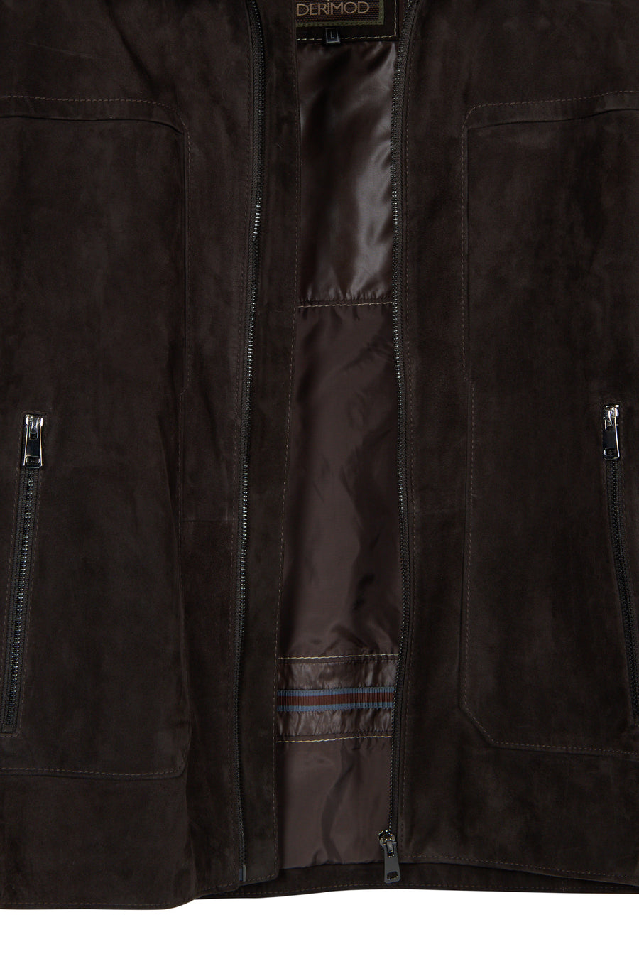 Pedri Male Brown Suede Leather Jacket