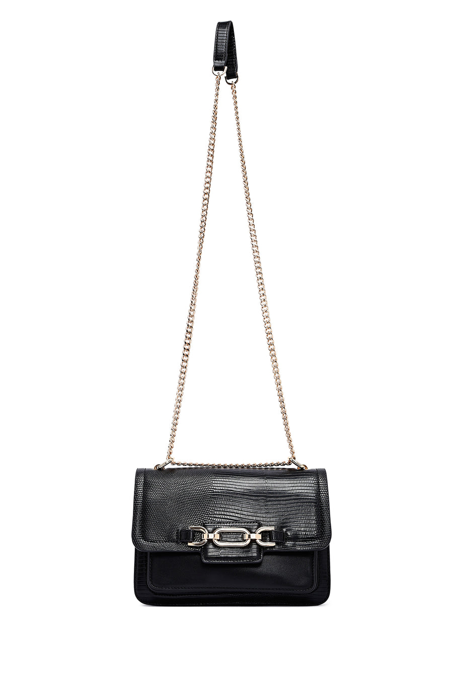 Women's Black Long Chain Strap Classic Shoulder Bag