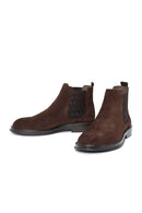 Men's Brown Suede Leather Chelsea Boots | Derimod