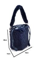 Women's Plush Drawstring Shoulder Bag | Derimod