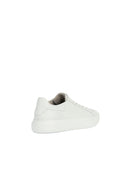 Geox Men's White Deiven Lace-Up Leather Casual Sneaker | Derimod