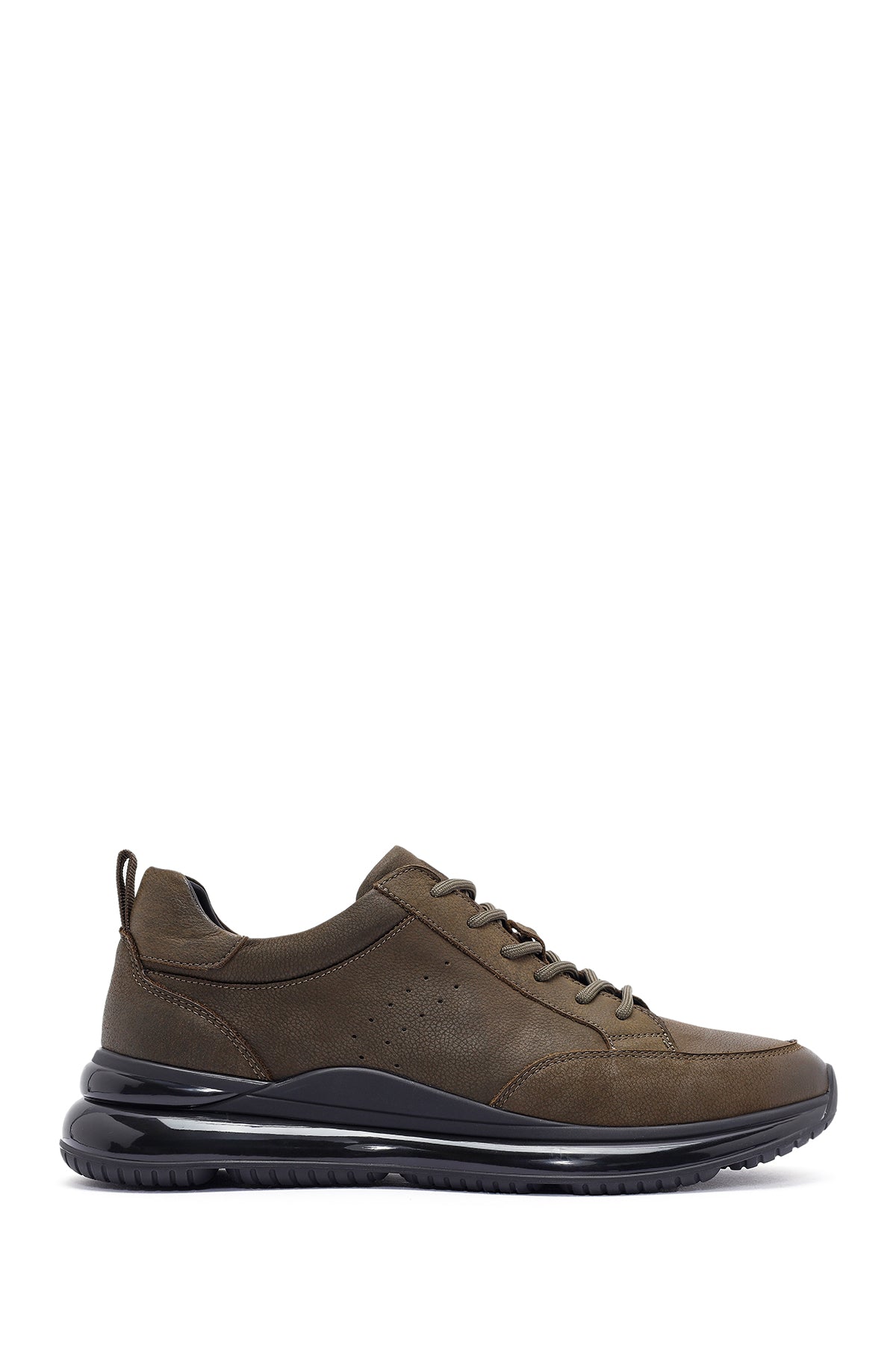 Men's Khaki Lace-Up Nubuck Leather Sneaker 24WFD6923V3 | Derimod