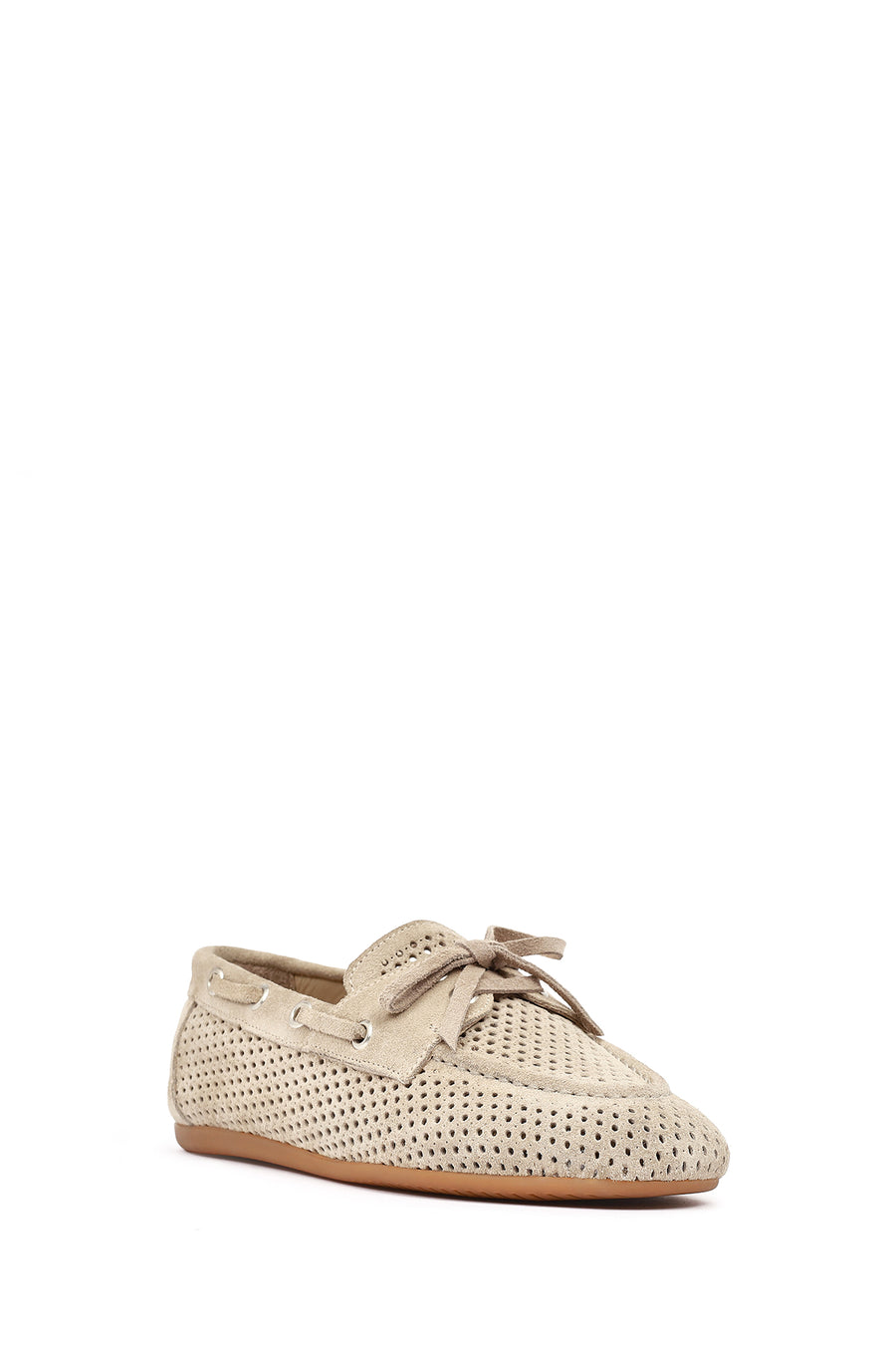 Women's Beige Suede Leather Loafer