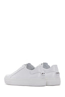 Women's White Lace-Up Leather Sneaker | Derimod