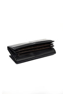Women's Black Crocodile Patterned Wallet | Derimod