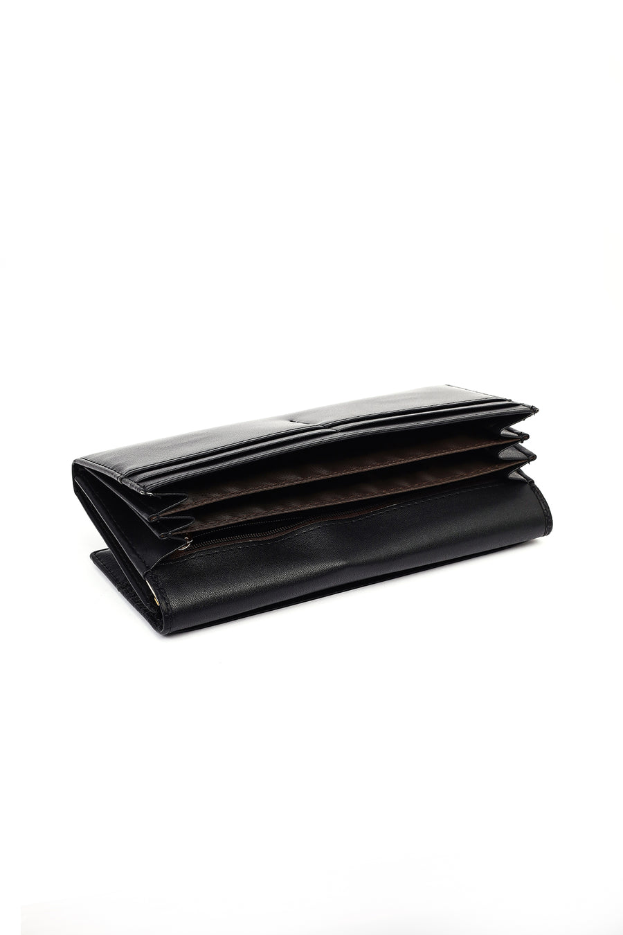 Women's Black Crocodile Patterned Wallet