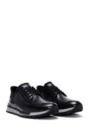 Men's Black Leather Sneaker | Derimod