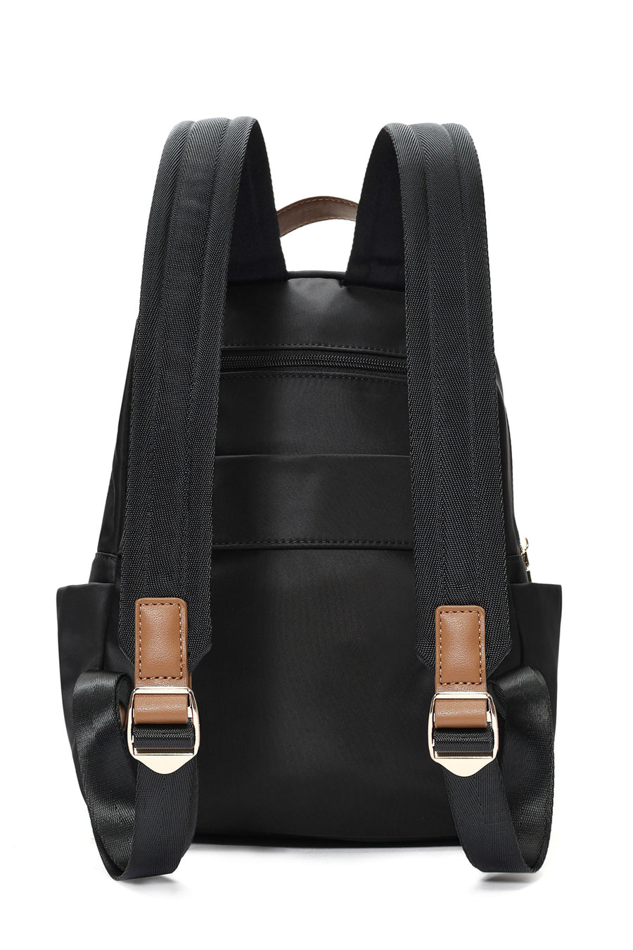 Women's Black Fabric Backpack