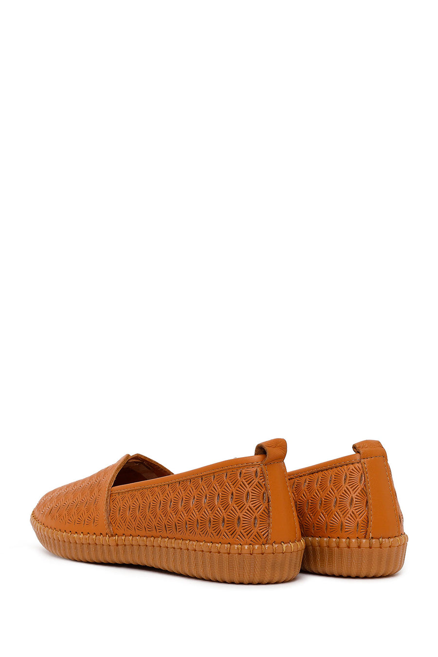 Kadın Taba Deri Konfor Loafer