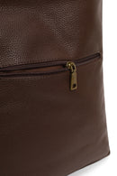 Woman Brown Long-Strap Suede Shoulder Bag | Derimod