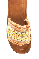 Women's Tan Thick Soled Slippers | Derimod