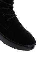 Men's Black Suede Leather Casual Boots | Derimod