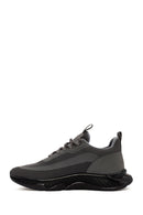 Derimod Zero Men's Grey Thick-Soled Laced Fabric Sneaker | Derimod