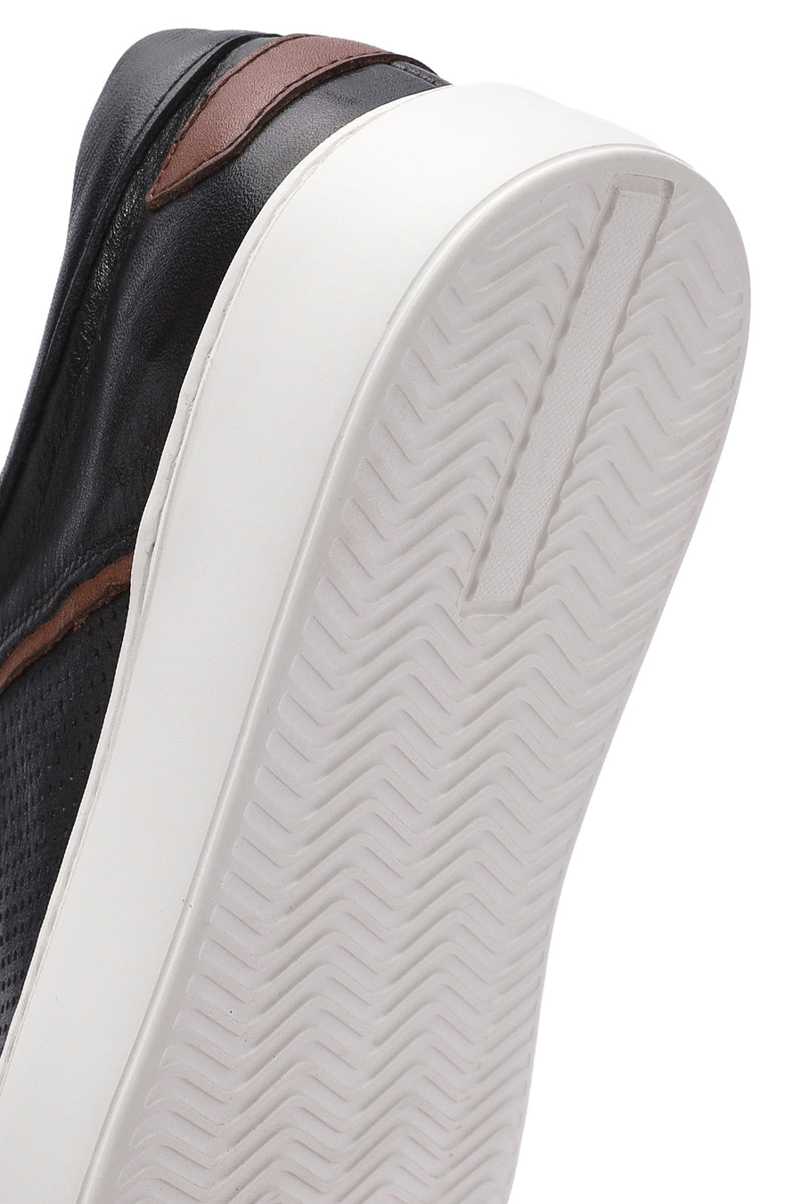 Erkek Siyah Bağcıklı Deri Sneaker